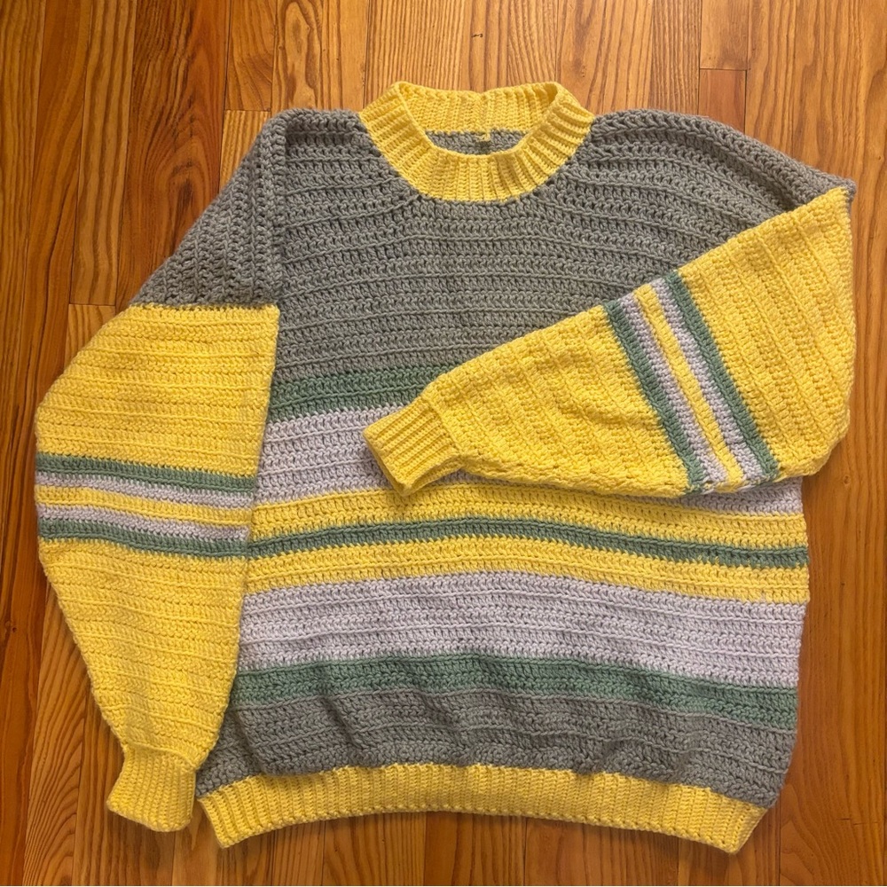 Handmade Knit Sweater — Oversized Cozy Cottagecore/Vintage Vibe